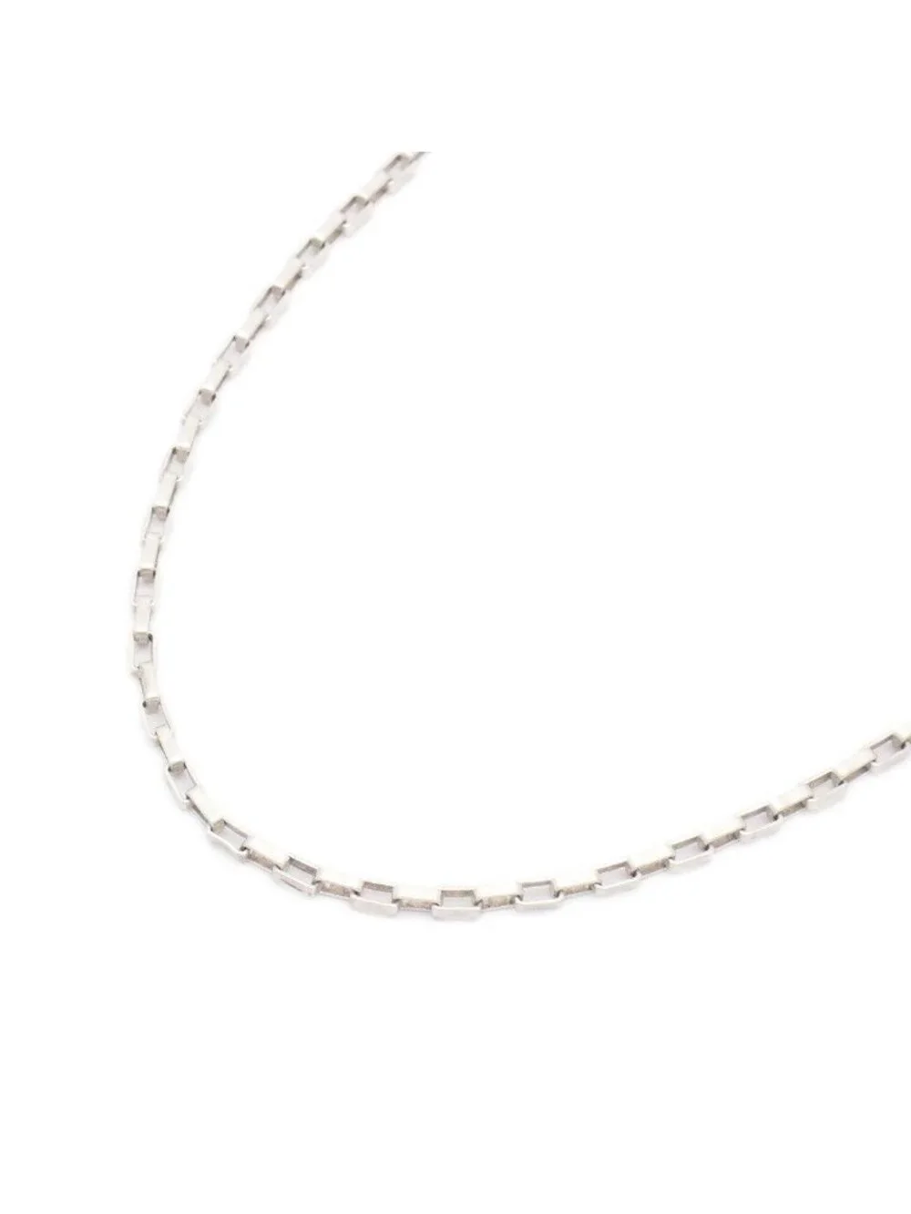 Gucci Square Chain Link Necklace 925 Sterling Silver